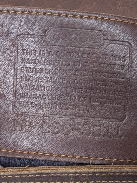 Vintage Coach Bleecker Demi Zip Brown Leather USA Made Style 9311 - Picture 9 of 9